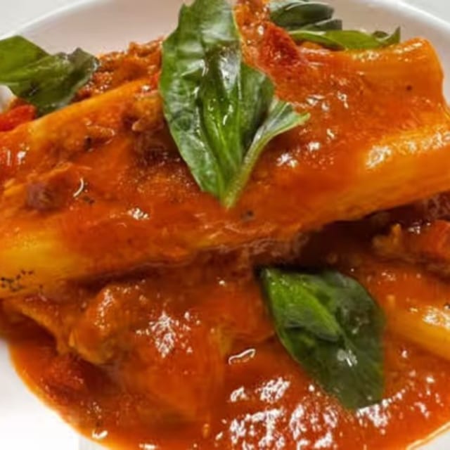 Cannelloni with Tomato Sauce.